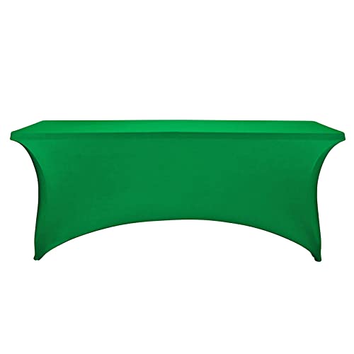 [Australia - AusPower] - FORLIFE Spandex Table Covers 6ft，Fitted Tablecloth for 6ft Rectangular Tables, Stretch Patio Table Covers, Universal Spandex Table Cover for Wedding, Banquet, Party (6ft, Emerald) 