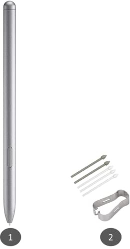 [Australia - AusPower] - F-TECH Tab S7 FE Pen Replacement for Samsung Galaxy Galaxy Tab S7 FE 2021 Table Stylus S Pen Stylus (EJ-PT738) +Tips/Nibs (Silver) Silver 