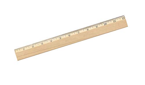 [Australia - AusPower] - School Smart Metal Edge Wood Ruler - 12 inch Single Bevel 