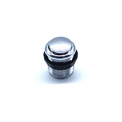 [Australia - AusPower] - Arcity 5 Pcs 24mm Arcade Push Buttons Round Chrome Plated Silver Jamma MAME Video Game Parts Console Machine DIY New, HY-SHANL116 