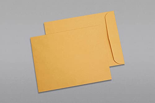 [Australia - AusPower] - Brown Kraft Gummed Catalog Envelopes, 10" W x 15" L, 28 lb. - 10 Pack 