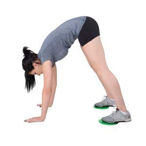 [Australia - AusPower] - Synergee Core Sliders. Dual Sided Use on Carpet or Hardwood Floors. Abdominal Exercise Equipment Electric Green 