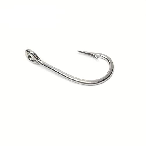 [Australia - AusPower] - #5/0 Gamakatsu/Mustad Off Brand 50pcs Heavy Duty Extra Strength 7691 Stainless Steel Jigging Assist Hook Sharpened Live Bait/Bass Fish Hook, Silver 