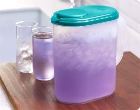 [Australia - AusPower] - 1 Gallon/3.8 Liter Slim Heavy Duty Plastic Measuring Pitcher with See Through Base, Leak Proof Spill Proof Lid w/Pivot Spout Lid, BPA-free -Ideal for mixing, storing and serving beverages 