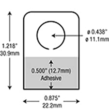[Australia - AusPower] - Round Hole Hang Tab with Adhesive 1,000 Pack 