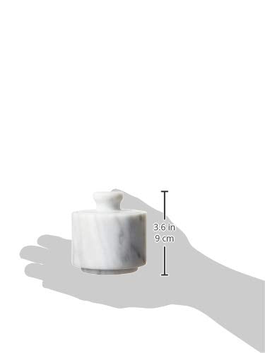 [Australia - AusPower] - Fox Run Marble Salt Cellar, White 3" x 3" 