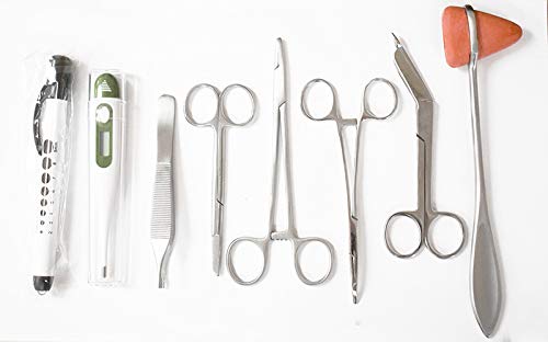 [Australia - AusPower] - DR Instruments S-Pak - Veterinary Student Training Kit - Stainless Steel Tools, Carry on Case, Includes Thermometer, Penlight and Reflex Hammer and More. 