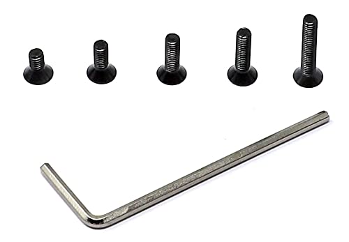 [Australia - AusPower] - iexcell 250 Pcs M3 x 6/8/10/12/16 Alloy Steel 10.9 Grade Hex Socket Flat Head Cap Screws Bolts Assortment Kit, Black Oxide Finish 