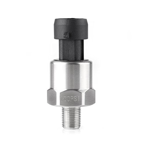 [Australia - AusPower] - Pressure Transducer Sender Sensor for Oil Fuel Air Water, 1/8"NPT Thread Stainless Steel (100PSI) 