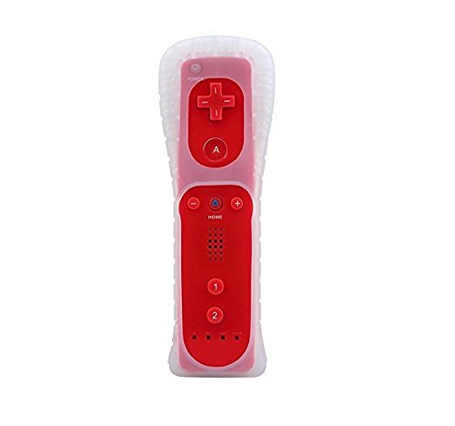 [Australia - AusPower] - Remote Controller for Wii,Yudeg Wii Remote and Nunchuck Controllers with Silicon Case for Wii and Wii U（not Motion Plus） (Red) Red 