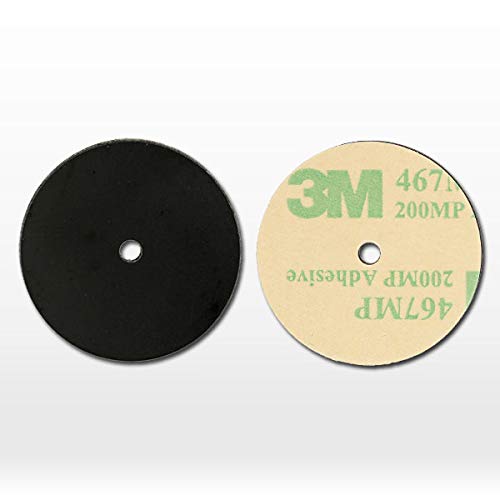 [Australia - AusPower] - On-Metal NFC Sticky Token - NTAG213-30 mm Circle - Hole - Black - 10 Pack - Compatible with G4S Secure Trax, Trackforce, and Silvertrac 