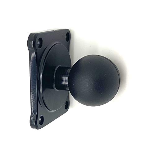 [Australia - AusPower] - ChargerCity Drill Base 25mm 1" Ball w/AMPS Hole Pattern. All Metal Construction w/Rubber Coating on Ball. Compatible with RAM and 1 Inch Ball Systems from Arkon, iBolt and More. 