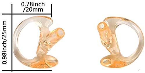 [Australia - AusPower] - TWAYRDIO 2 Pack FBI Style Clear Twist On Replacement Acoustic Tube with One Pair Medium Ear Molds for Two-Way Radio Headsets Earpieces 