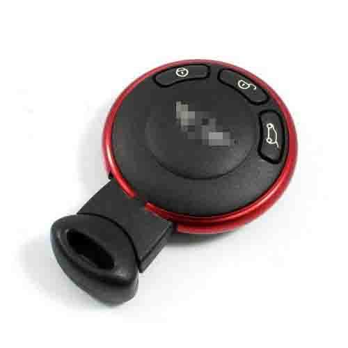 [Australia - AusPower] - iJDMTOY Red Aluminum Smart Key Fob Surrounding Ring Decoration Compatible With 2008-2014/2015 Gen2 Mini Cooper R55 R56 R57 R58 R59 & Gen1 R60 R61 