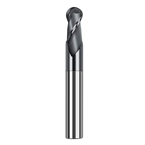 [Australia - AusPower] - Radius 0.5 1 1.5 2 2.5 3 Ball Nose Carbide End Mill Set CNC Cutter Router Bits 2 Flute Spiral Milling Tool 