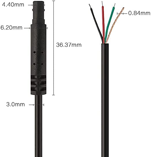 [Australia - AusPower] - REDTIGER 50Feet Backup Camera Extension Cord Cable Dash Cam(4 pin,2.5mm) 