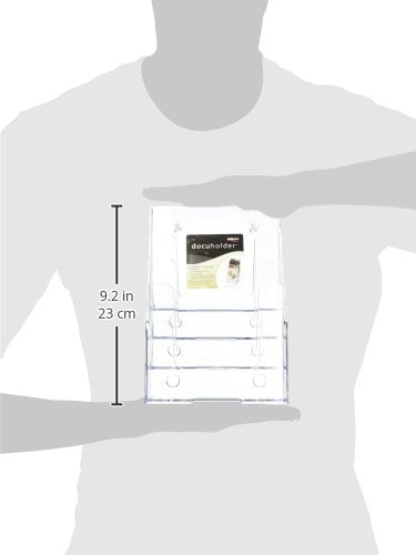 [Australia - AusPower] - Deflecto 77901 Four-tier multi-compartment medium size docuholder, 6-1/2wx6-1/4dx10h, clear 1 