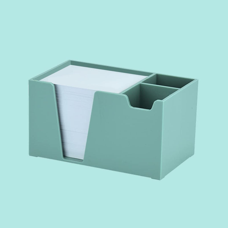 [Australia - AusPower] - Acrimet Desktop Organizer Pencil Paper Clip Caddy Holder (Plastic) (with Paper) (Solid Green Color) 