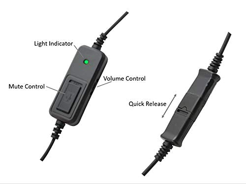 [Australia - AusPower] - WirelessFinest Headset Headphones with Volume + Mute Control Replacement for Cisco SPA Series Spa303 Spa504g and Other, Polycom Soundpoint IP 320 330, Grandstream, Cortelco 