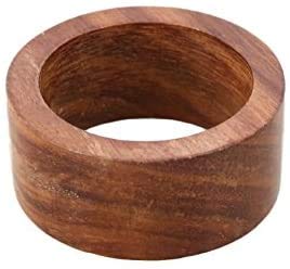 [Australia - AusPower] - Ajuny Set of 12 Wooden Sleek Plain Handmade Decorative Napkin Rings for Dinner Party Table Decor 1.5 inch 