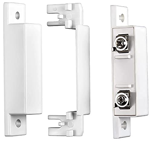 [Australia - AusPower] - TOWODE Wired Magnetic Surface-Mounted Door Window Contact Reed Switch Personal Gap Alarm, Cabinet Strip Light Switch NC DIY Kit, Pack of 10 with 40 Screws 10 Wired Magnetic Contacts 
