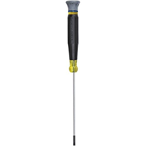 [Australia - AusPower] - Klein Tools 614-4 Flat Screwdriver, Precision Electronics Screwdriver, 1/8-Inch Cabinet Tip, 4-Inch Shank 1/8 Slotted Tip, 4 inch Shank 