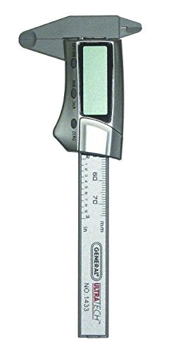[Australia - AusPower] - General Tools 1433 Fraction Plus Digital Fractional Caliper, Carbon Fiber, 3-Inch 3-Inch Digital Caliper 