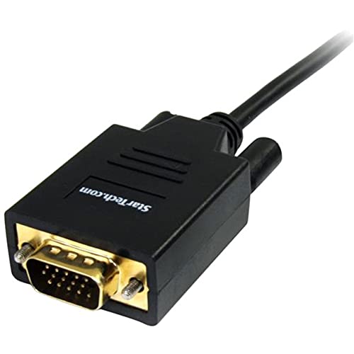[Australia - AusPower] - StarTech.com 6ft (2m) Mini DisplayPort to VGA Cable - Active Mini DP to VGA Adapter Cable - 1080p Video - mDP 1.2 or Thunderbolt 1/2 Mac/PC to VGA Monitor/Display - Converter Cord (MDP2VGAMM6) Black VGA (M/M) Single 