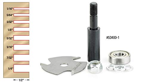 [Australia - AusPower] - Amana Tool - 53410-1 Slotting Cutter Assembly 3 Wing x 1-7/8 Dia x 1/4 x 1/2" Shank 