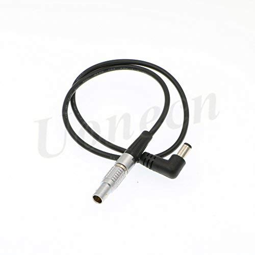 [Australia - AusPower] - Uonecn Teradek Bolt 2-Pin Male to Right Angle DC Power Cable Transmitter for Tilta Battery Plate 