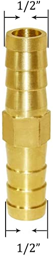 [Australia - AusPower] - Joywayus 8PCS 1/2” Brass Hose Barb Set,90 Degree L Right Angle Elbow, Y-Shape Air Hose Barb, Tee Hose Barb, Fuel/AIR/Water/Oil/Gas 0.5 Inch 