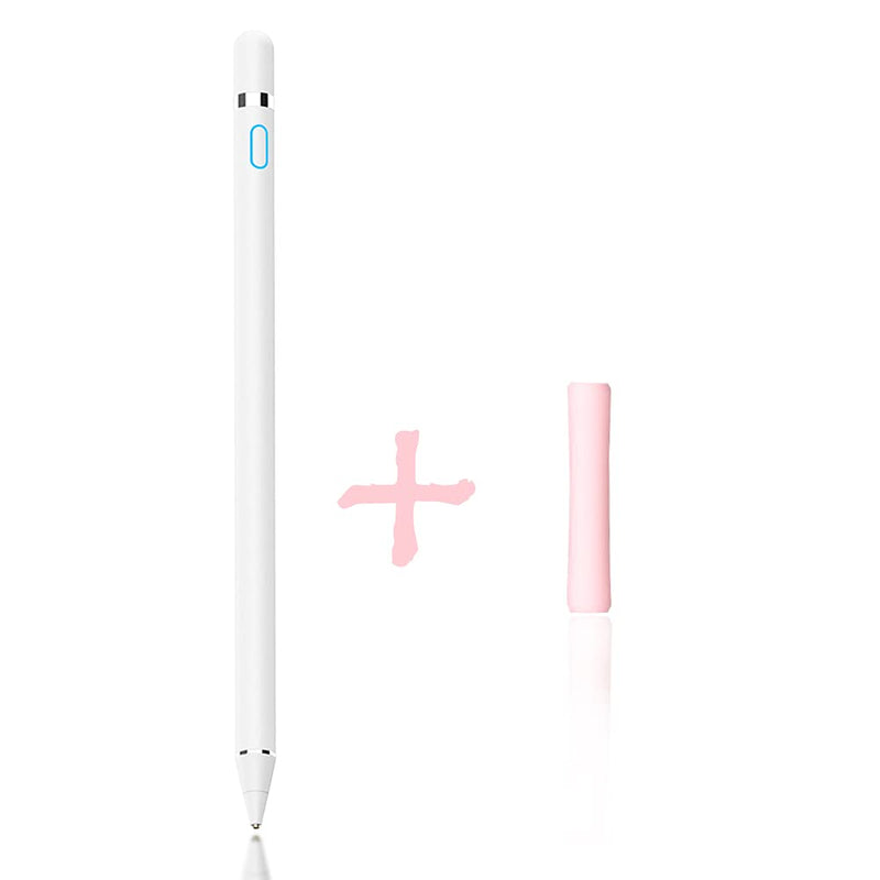 [Australia - AusPower] - Active Stylus Pen for ipad, DOGAIN Stylus for Touch Screens, Digital Stylist Pencil, Compatible with iOS/Android, 1.5mm Fine Point Stylus for Tablet Drawing Writing(White) stylus-pink grip 