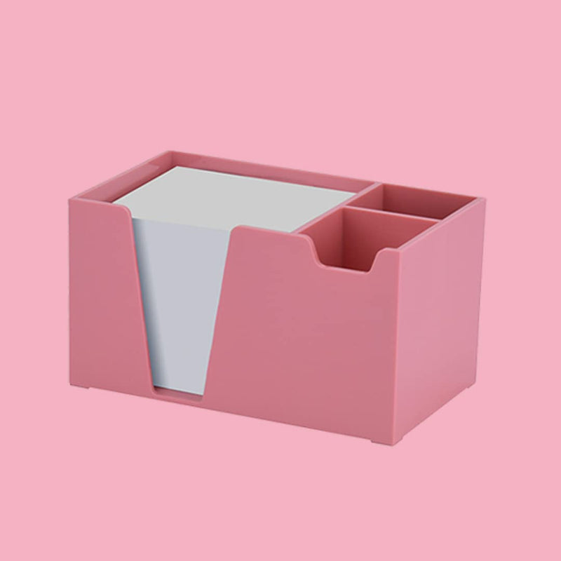 [Australia - AusPower] - Acrimet Desktop Organizer Pencil Paper Clip Caddy Holder (Plastic) (with Paper) (Solid Pink Color) 