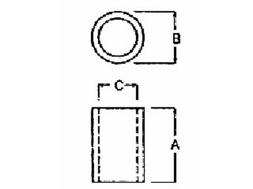 [Australia - AusPower] - 100PCS 20mm Black Nylon Round Spacer, OD 7mm, ID 3.2mm, Not Threaded, for M3 Screws, Plastic. Length 20mm 