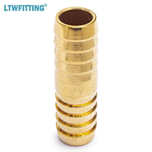 [Australia - AusPower] - LTWFITTING Brass Barb Splicer Mender 5/8-Inch ID Hose Fitting Air Boat Fuel Hose Joine(Pack of 5) 