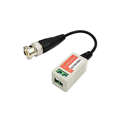 [Australia - AusPower] - 5 Pack (10 Pcs) Mini CCTV BNC Video Balun Transceiver With Pigtail, Video Passive Balun for HD-TVI/CVI/AHD/Analog/960H Camera 