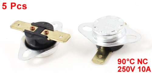 [Australia - AusPower] - uxcell KSD301 90C 194F NC Normal Close Thermostat Temperature Thermal Switch (5 Piece) 
