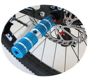[Australia - AusPower] - 1 Pairs Bike Pedals Axle Foot Rest Pegs Anti-Slip Rear Feet Pedals for BMX Mountain Bike Bicycle Cycling Black 