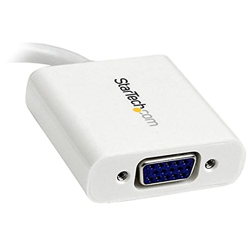 [Australia - AusPower] - StarTech.com Mini DisplayPort to VGA Adapter - Active Mini DP to VGA Converter - 1080p Video - mDP or Thunderbolt 1/2 Mac/PC to VGA Monitor/Projector/Display - mDP 1.2 to VGA Dongle - White (MDP2VGAW) 
