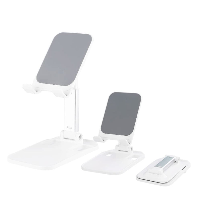 [Australia - AusPower] - porxintor Phone Stand Adjustable Foldable Tablet PC Support for iPhone 13 Sumsung Galaxy S20 Oppo (White) White 