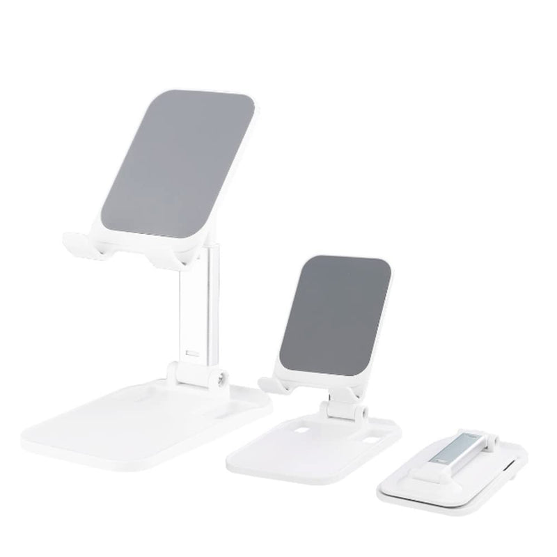[Australia - AusPower] - Porxintor Phone Stand Adjustable Foldable Tablet PC Support for iPhone 13 Sumsung Galaxy S20 Oppo (White) White 