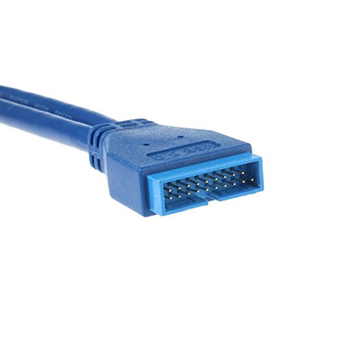 [Australia - AusPower] - JSER 2 Port USB 3.0 A Male to 20 Pin Male Motherboard Extension Cable Adapter 