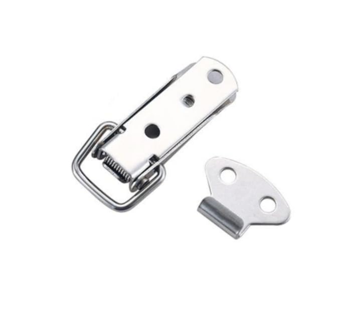 [Australia - AusPower] - Latch, Stainless Steel Spring Loaded Toggle Latch, Silver Catch Hasp Clamp Clip Lock with for Cabinet, Wooden Case, Box (4 Pack) 