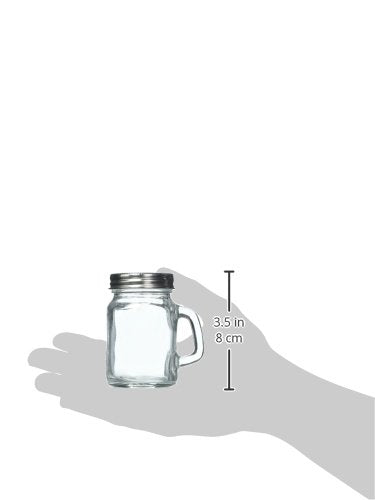 [Australia - AusPower] - Tablecraft Small Glass Mason Shaker with Metal Lid, 5-Ounce, Clear 