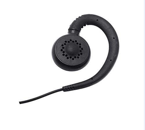 [Australia - AusPower] - Earhook Earpiece for Kenwood TK2207,C Style Ear Hook Earphone with PTT Mic for Kenwood TK-3107 TK-3118 TK-3185 Walkie Talkie PU Cable 
