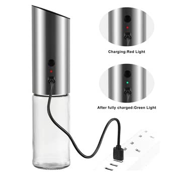 [Australia - AusPower] - Rechargeable Electric Pepper Grinder, Automatic Electronic Pepper Mill with Adjustable Coarseness- 170ML High Capacity 