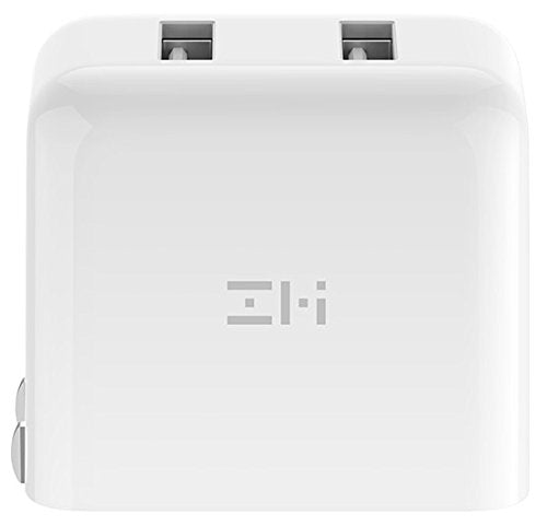 [Australia - AusPower] - ZMI V2 Charger Wall Adapter for iPhone X/XS/XS Max/XR/8/7/6/Plus, iPad, Samsung Galaxy S10/10e/10 Plus/S9/S8/S7/S6/S5/Edge/Edge+, LG, Motorola, Foldable Prong Travel Plug Wall Charger with 2 USB Ports 