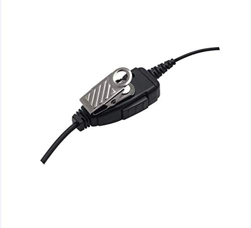 [Australia - AusPower] - Earhook Earpiece for Kenwood TK2207,C Style Ear Hook Earphone with PTT Mic for Kenwood TK-3107 TK-3118 TK-3185 Walkie Talkie PU Cable 