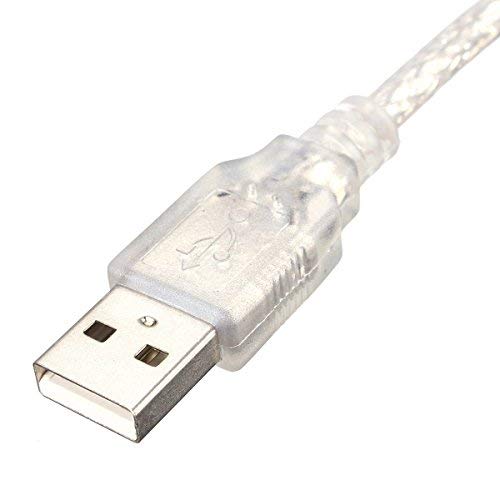 [Australia - AusPower] - cablecc USB Male to Firewire IEEE 1394 4 Pin Male iLink Adapter Cord Cable for Sony DCR-TRV75E DV Adapter Transparent USB Male to Firewire IEEE 1394 4 Pin 