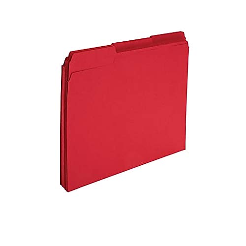 [Australia - AusPower] - 1InTheOffice Red File Folders, Top-Tab File Folders, 3 Tab, Red, Letter Size, 24/Pack 